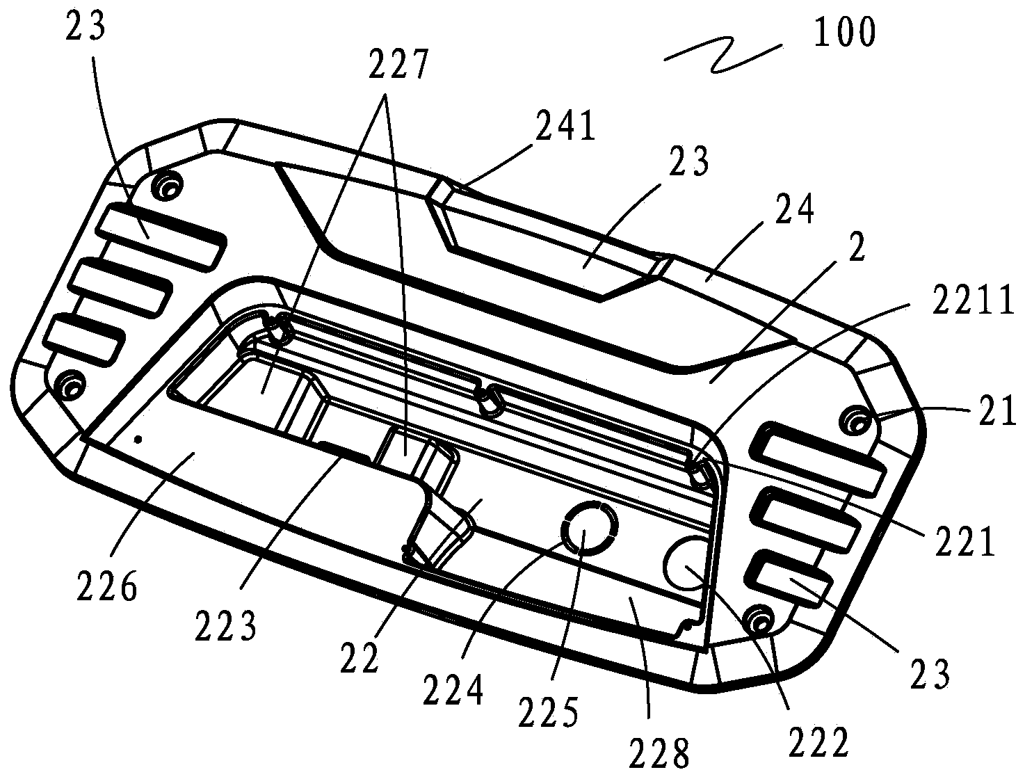 Rear cover of panel