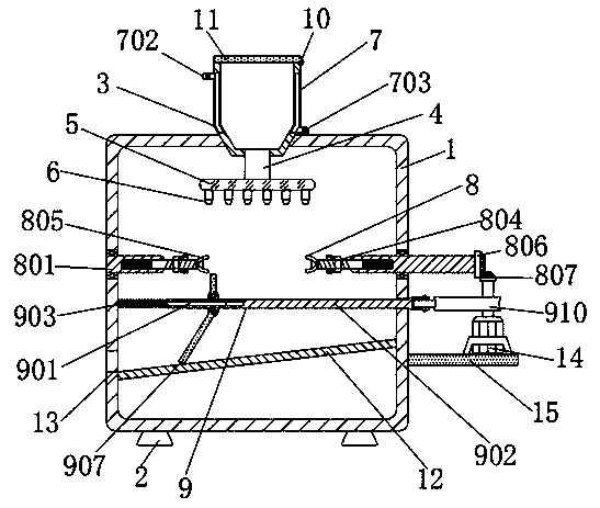 Gluing device for bamboo wood product production