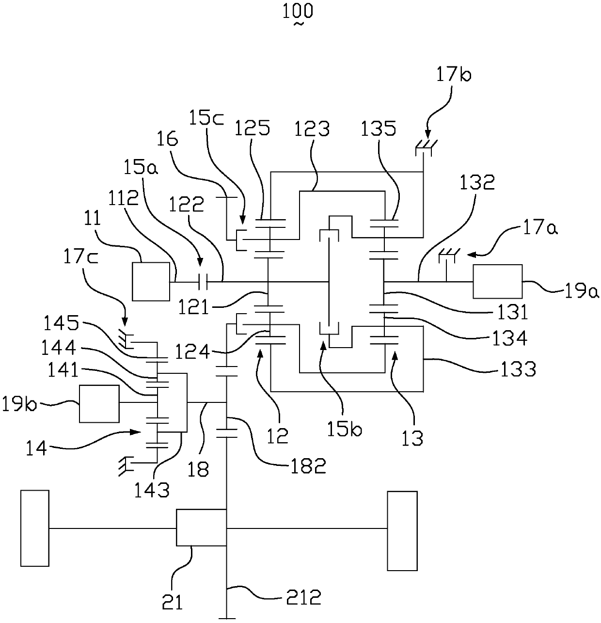 Hybrid power driving system and vehicle