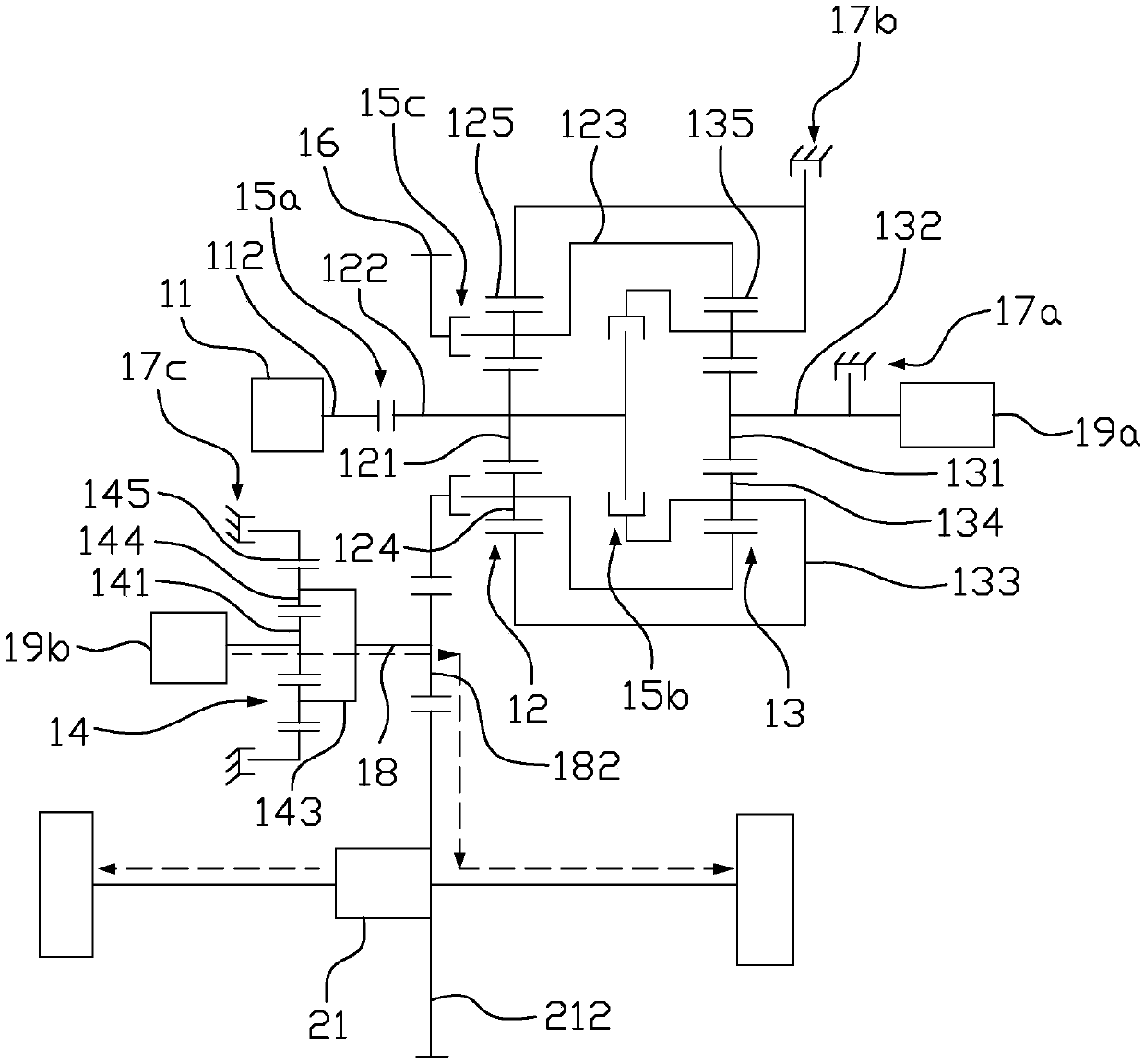 Hybrid power driving system and vehicle