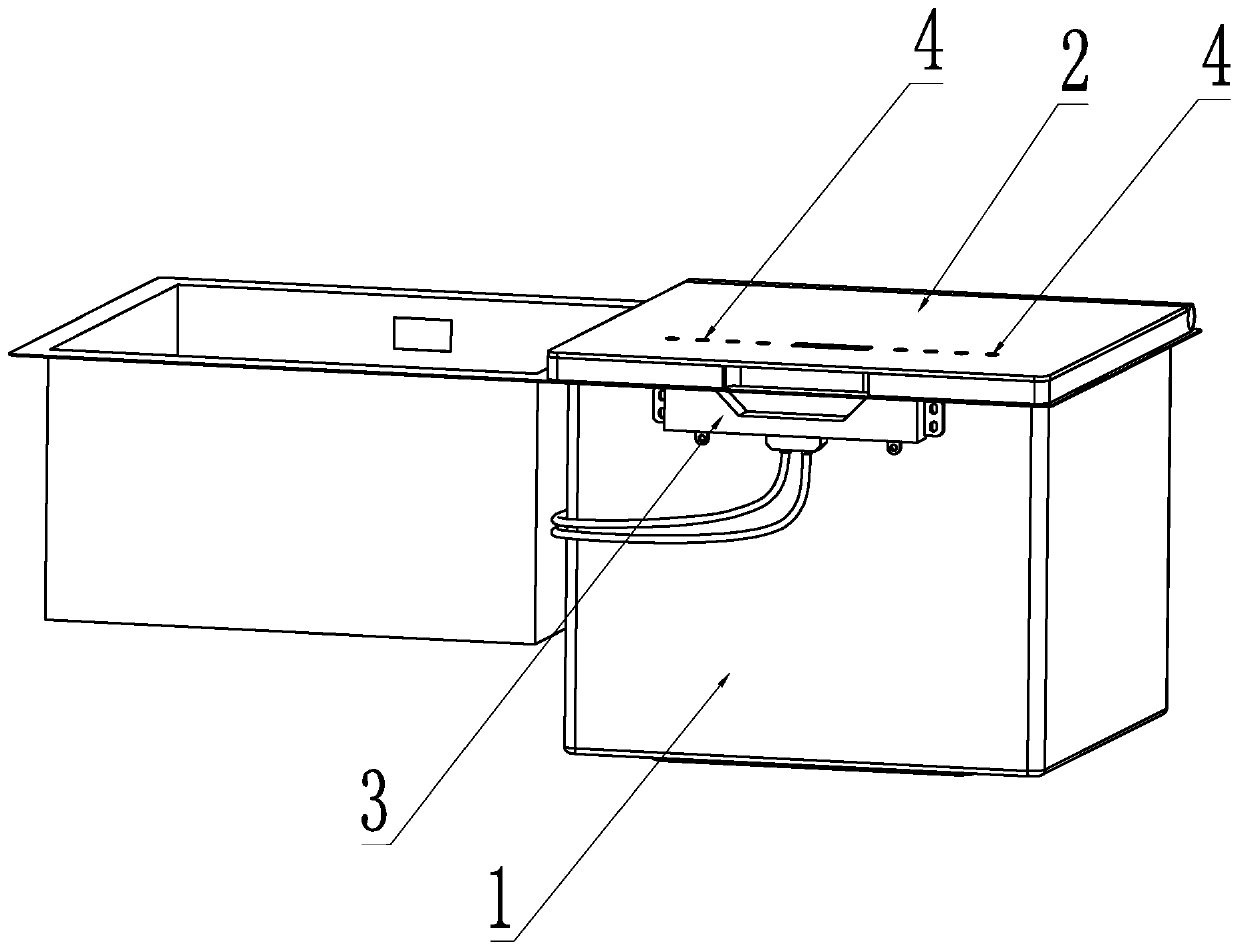 Control system for child lock for sink dishwasher