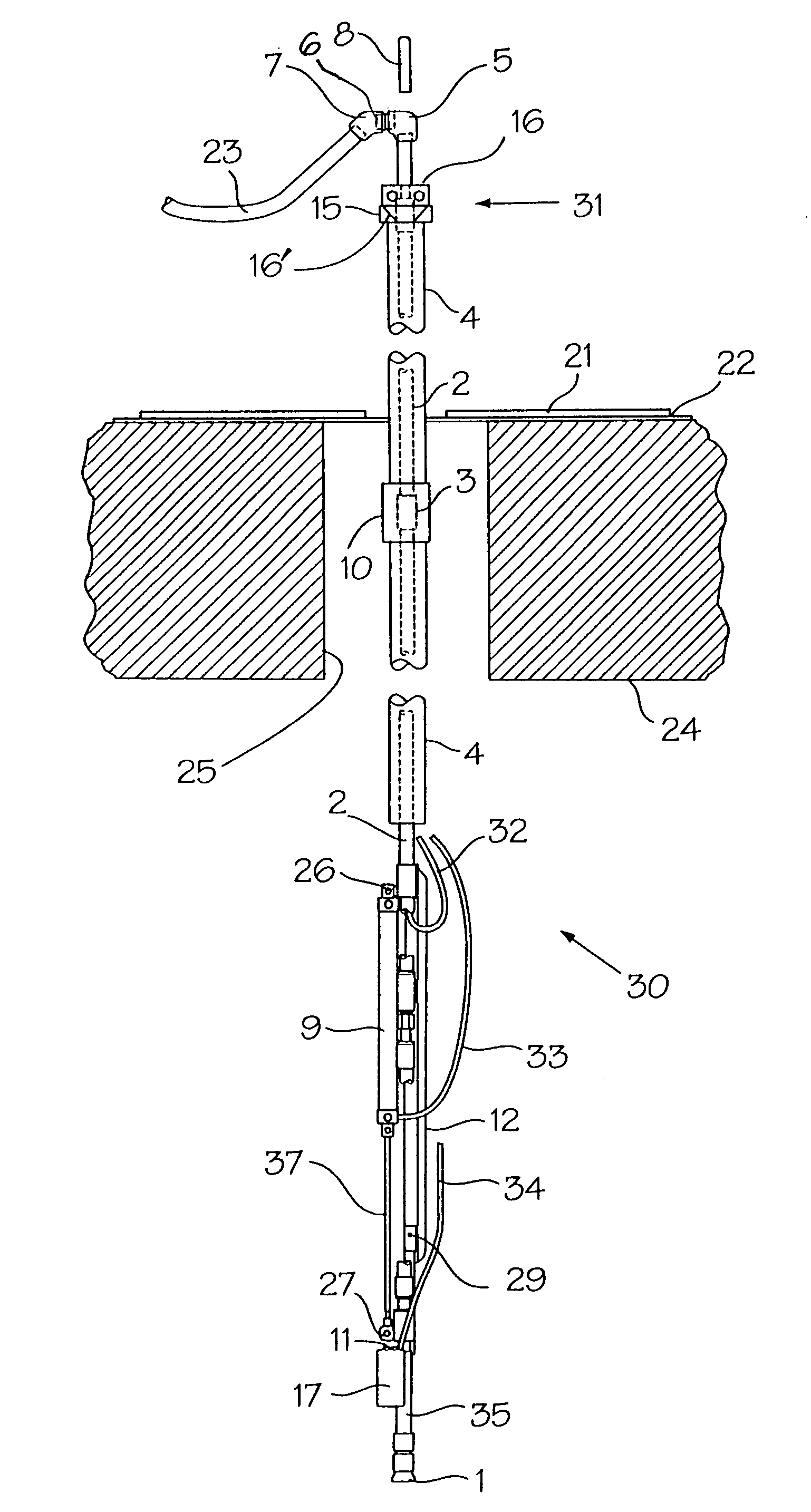 Directed spray mast