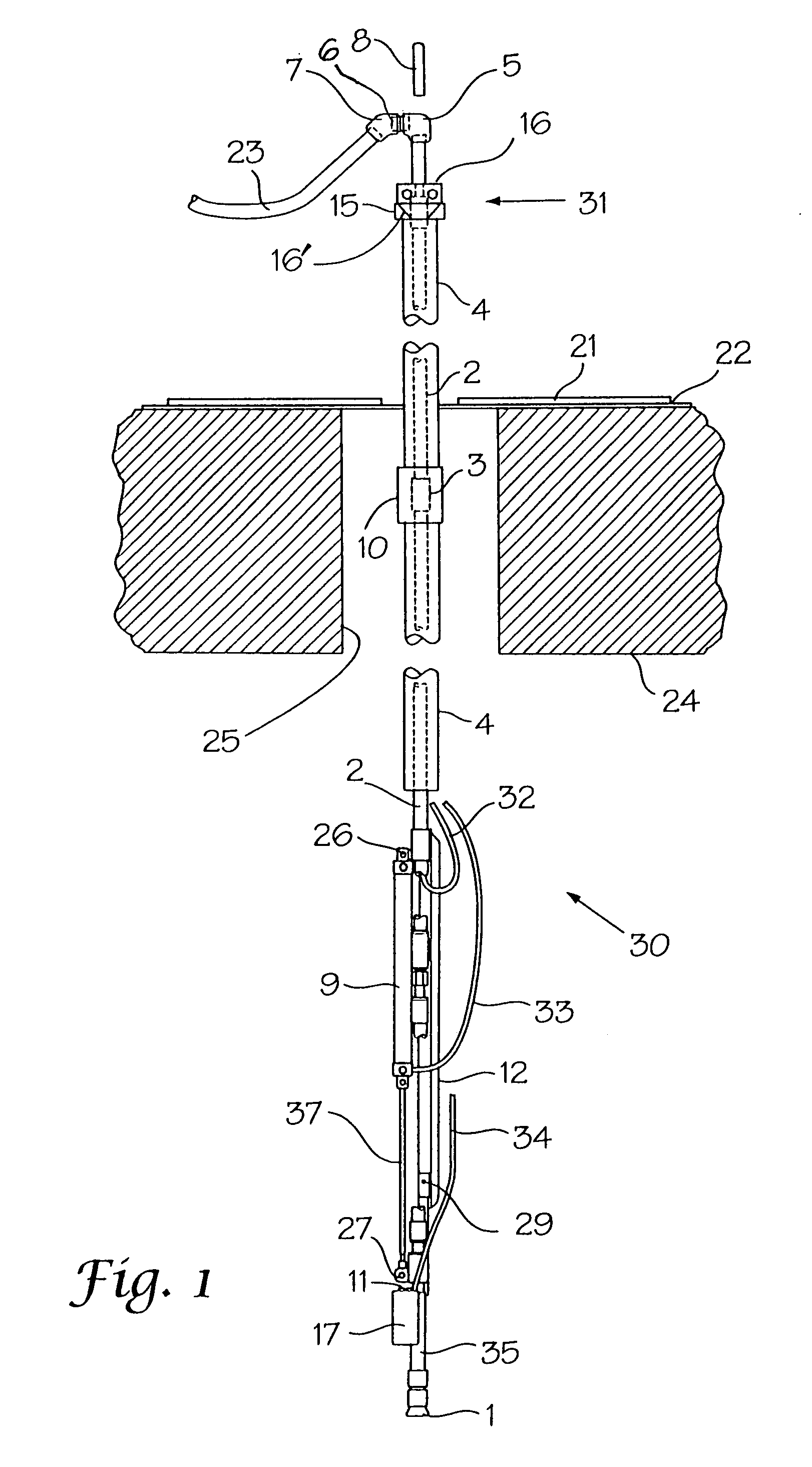 Directed spray mast