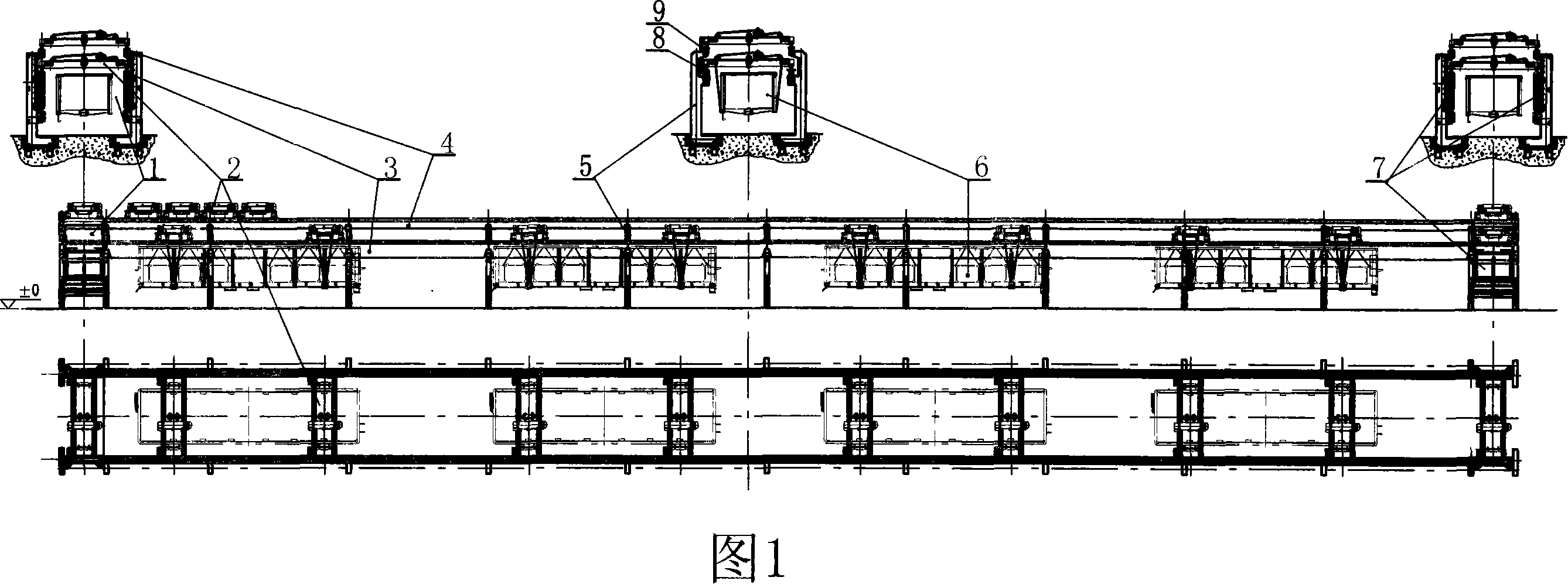 Lorry body suspension conveying line