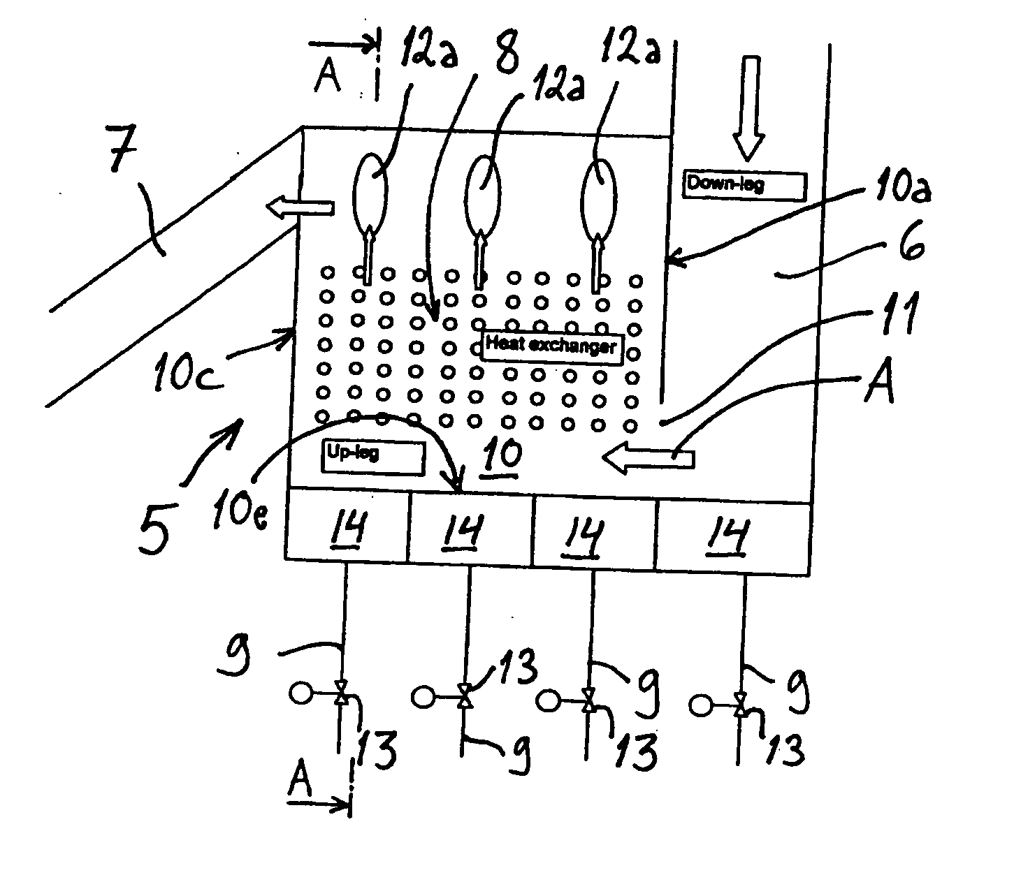 Circulating fluidized bed boiler