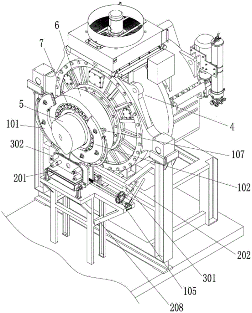 Multi-synchronous bolt fastening device for connecting main shaft and gearbox of wind power generating set