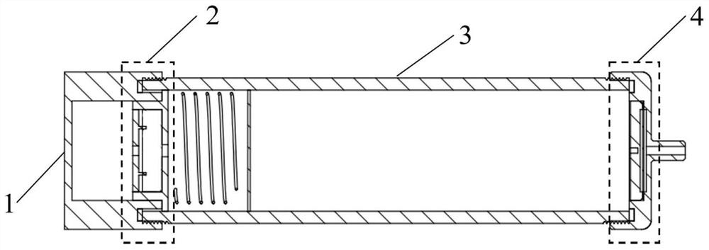 Gas drying device with radon daughter filtering function