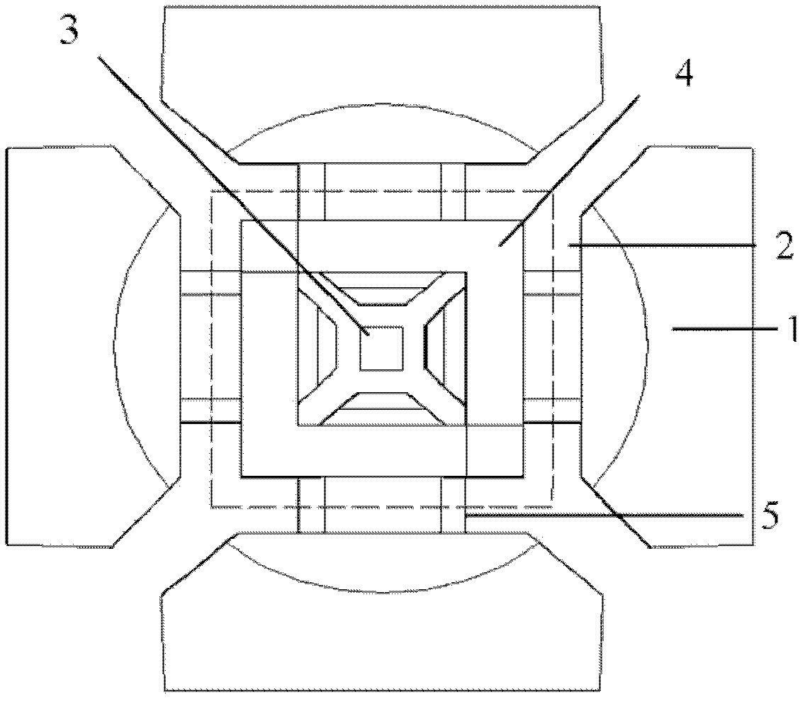 Ultra-high pressure device based on hinged-type hexahedral press