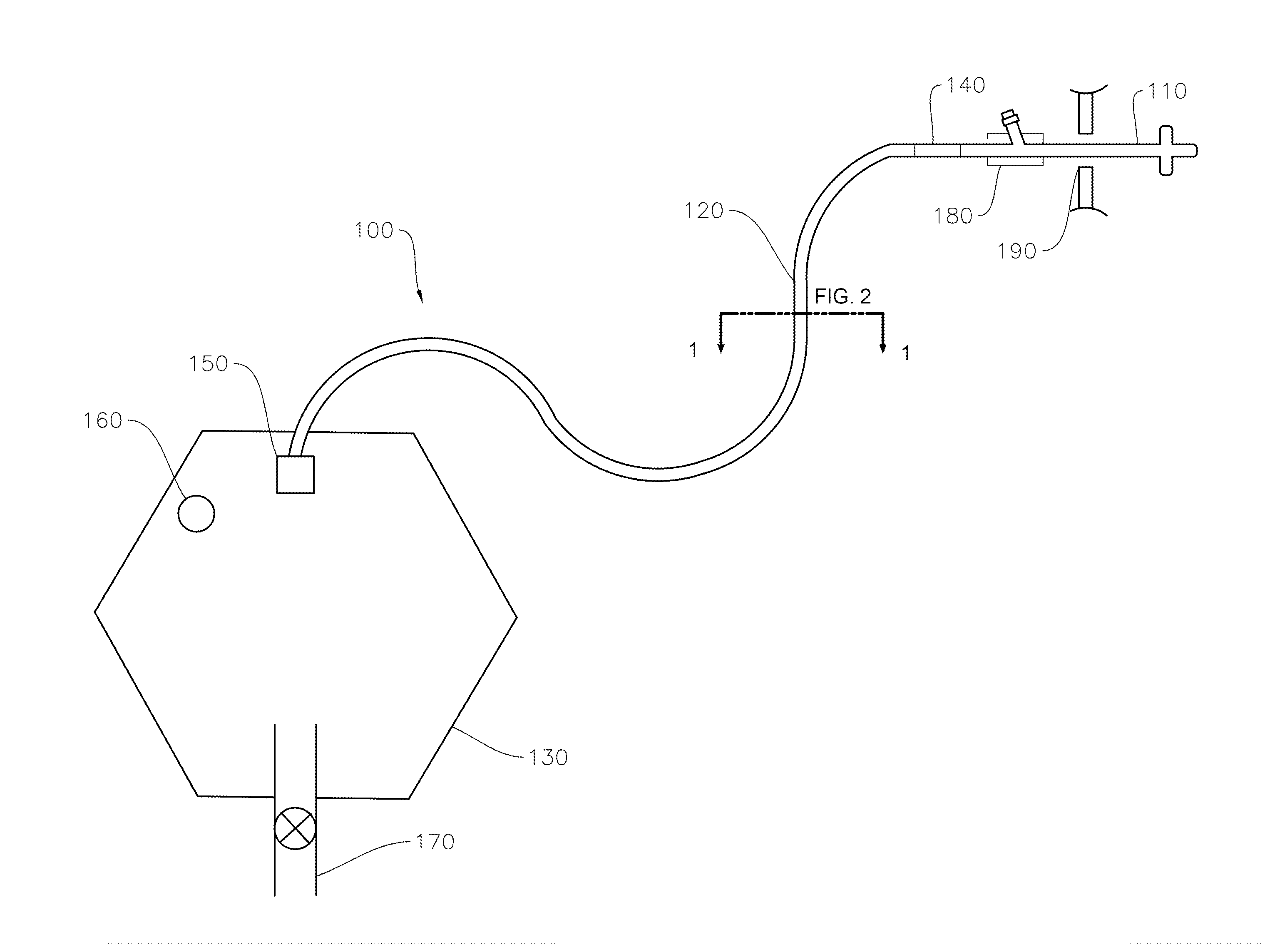 Gravity urinary drainage system