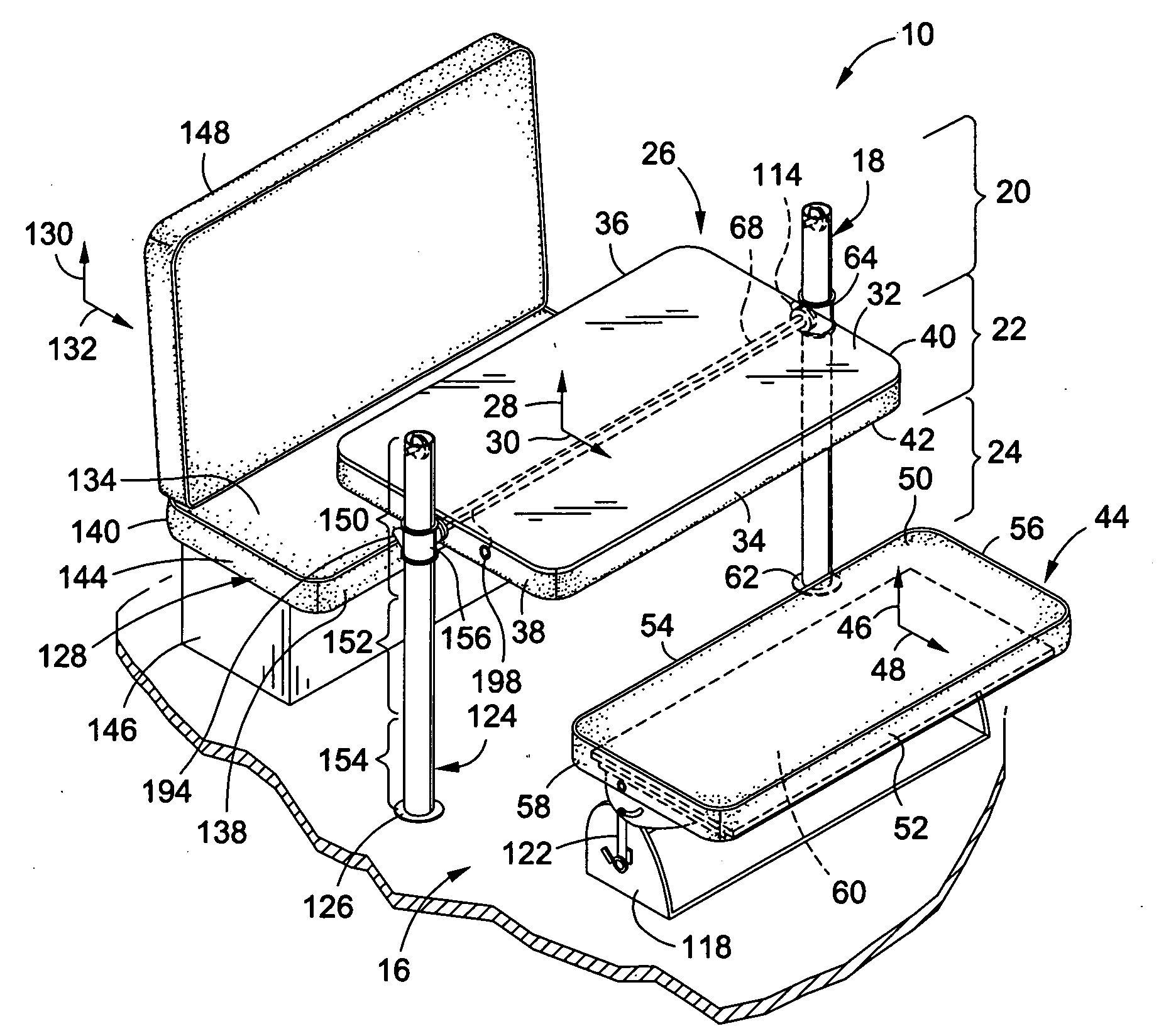 Multi purpose vehicle furniture system