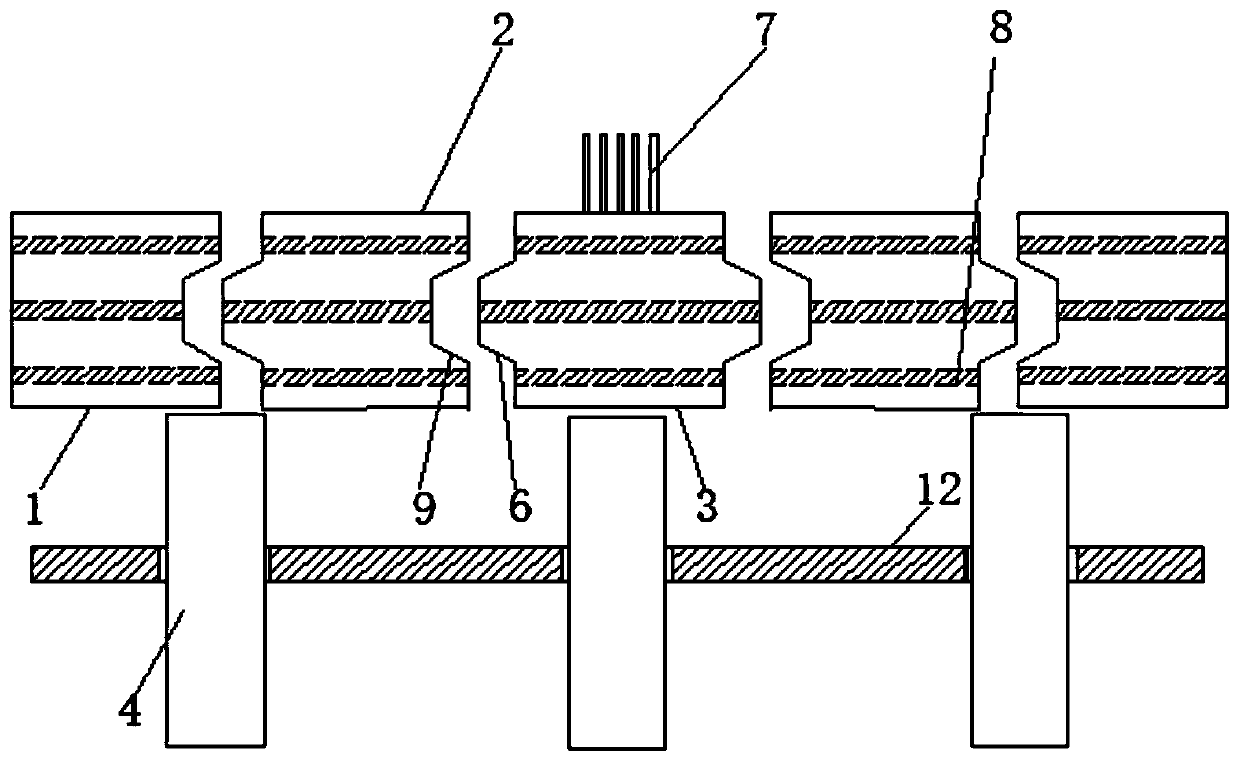 Novel bearing platform structure and construction method