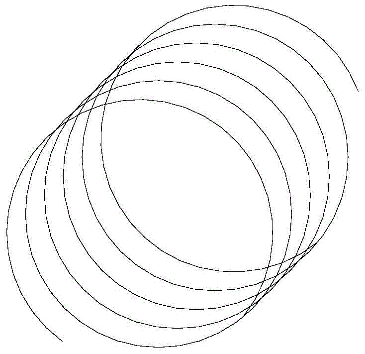 A mobile material receiving device equipped with spiral stirrups