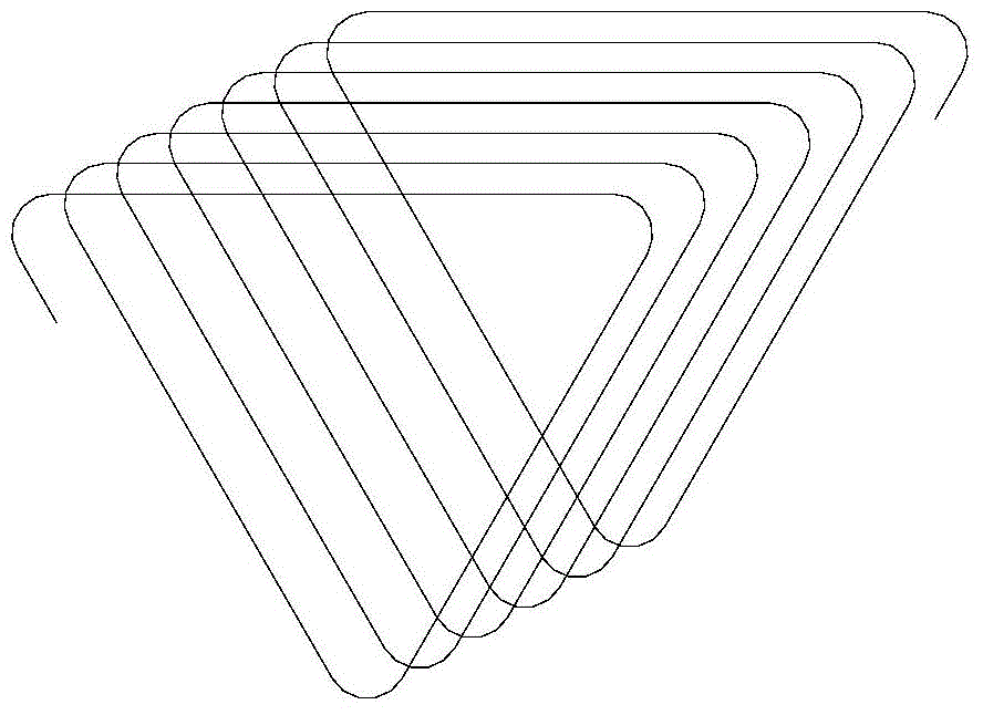 A mobile material receiving device equipped with spiral stirrups