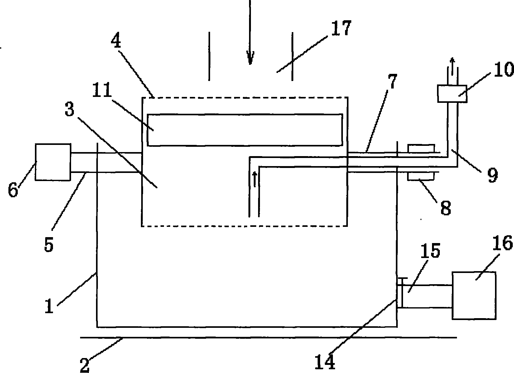 Recycling water treatment device for bast fibers and using method thereof