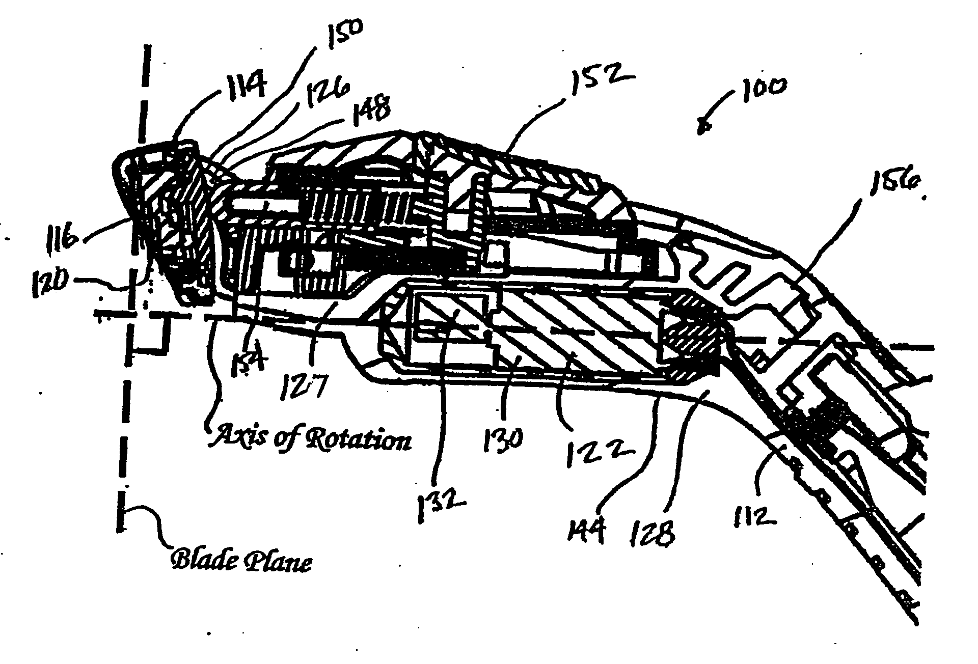 Shaving implement having a moving blade