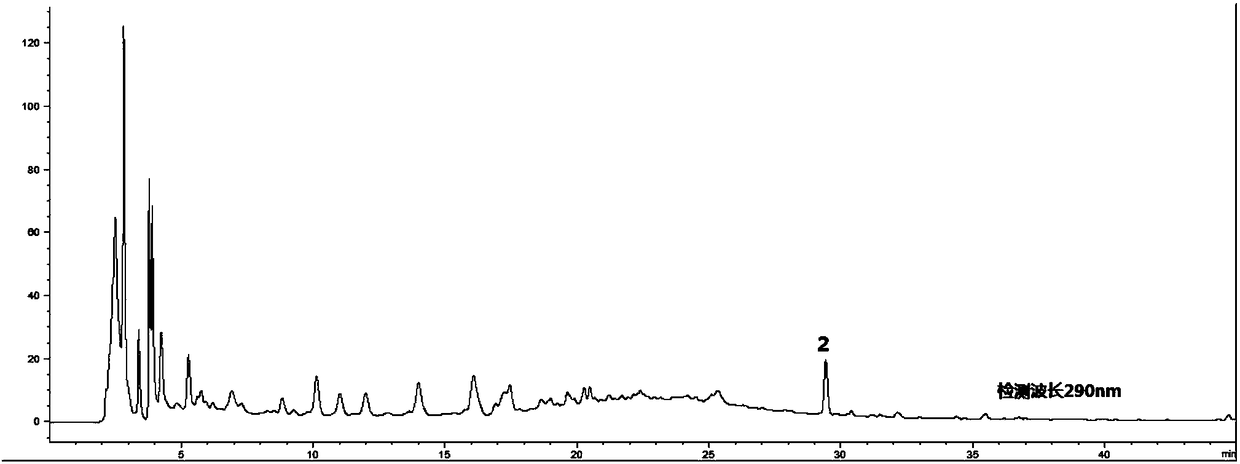 Method for establishing fingerprints of related characteristics of chemical small molecule components of dendrobium fimbriatum