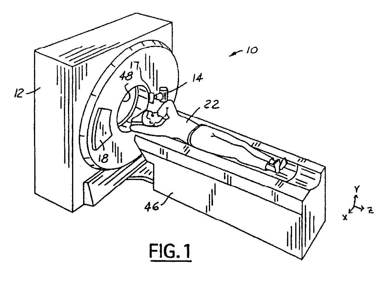 Integrated arc anode x-ray source for a computed tomography system