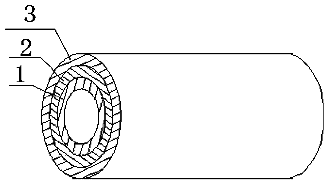 Composite wound thermoplastic glass-reinforced-plastic pipe and production method thereof