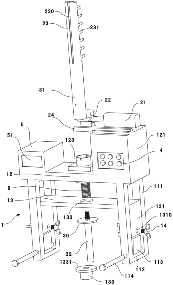 Spring deformation performance testing device