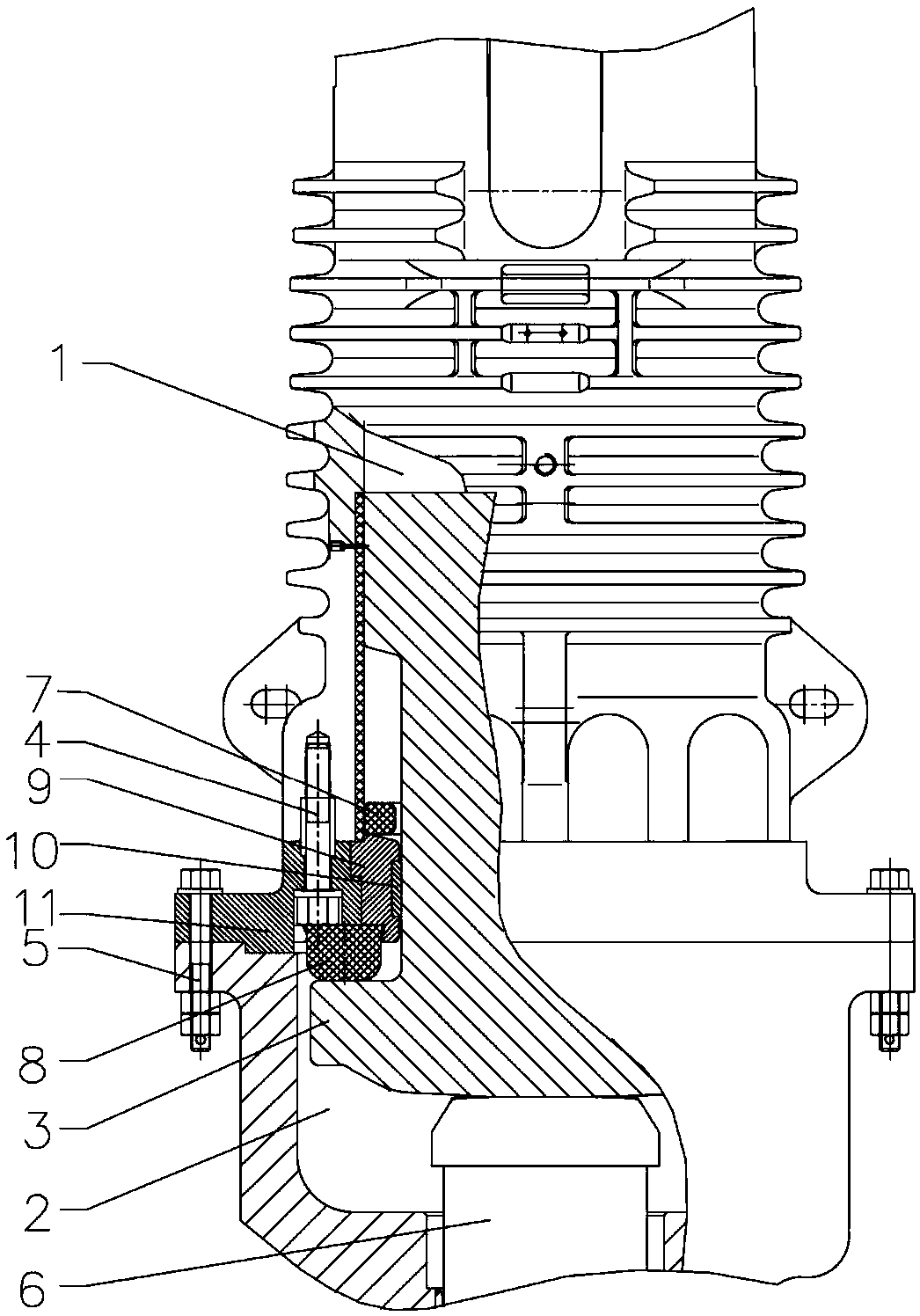 Diesel hammer body and pile cap buffer controlling method and connecting buffer structure