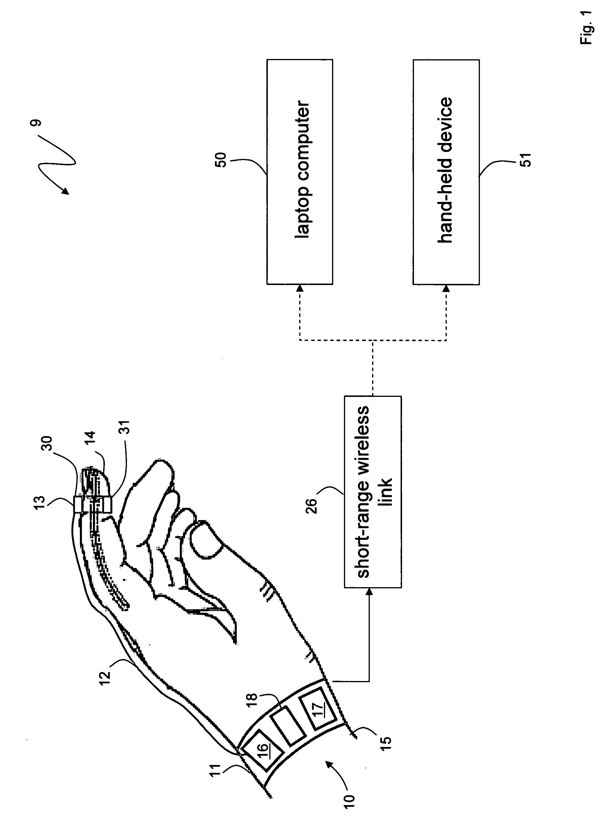 Blood-pressure monitoring device featuring a calibration-based analysis