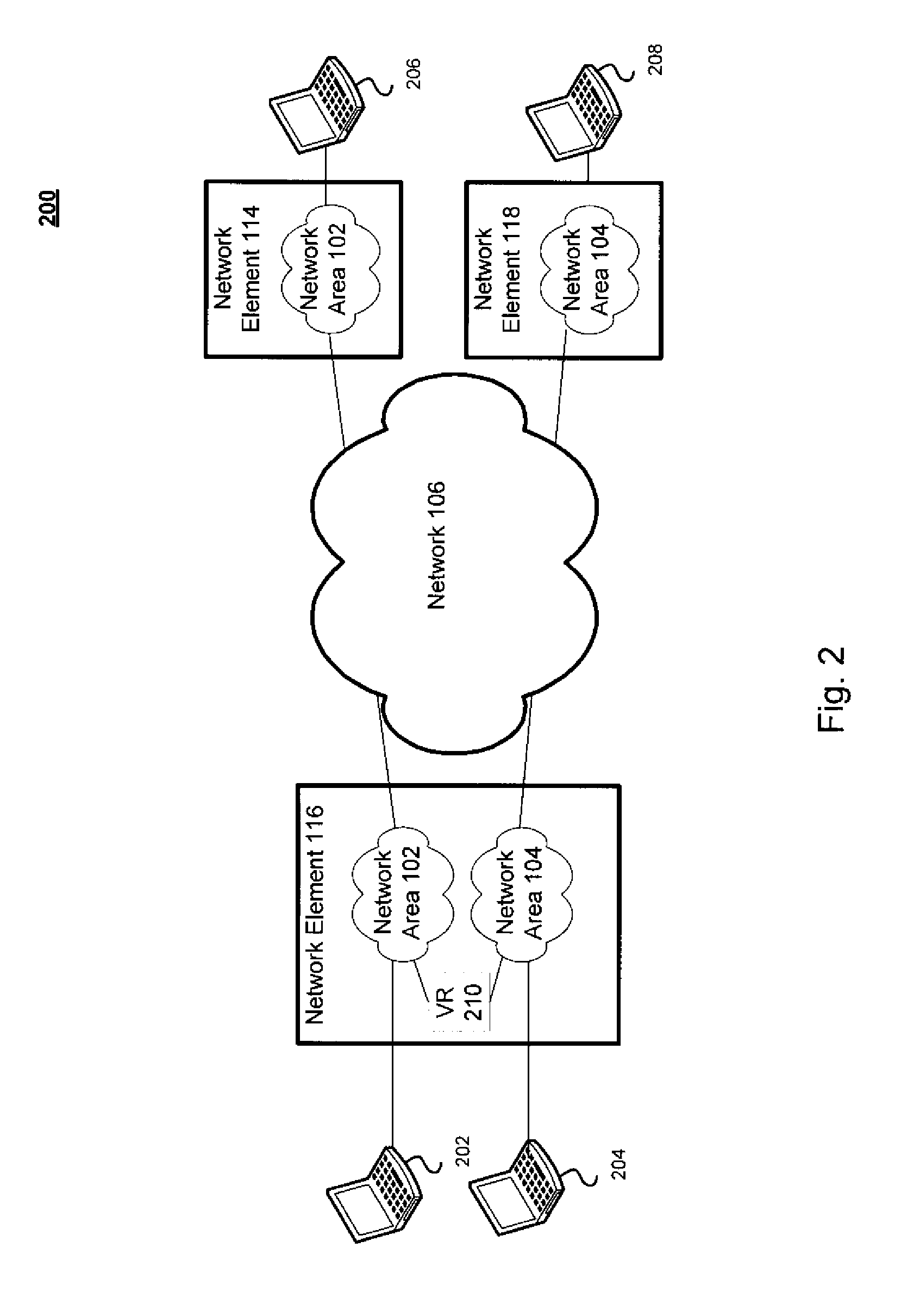 Techniques for routing data between network areas