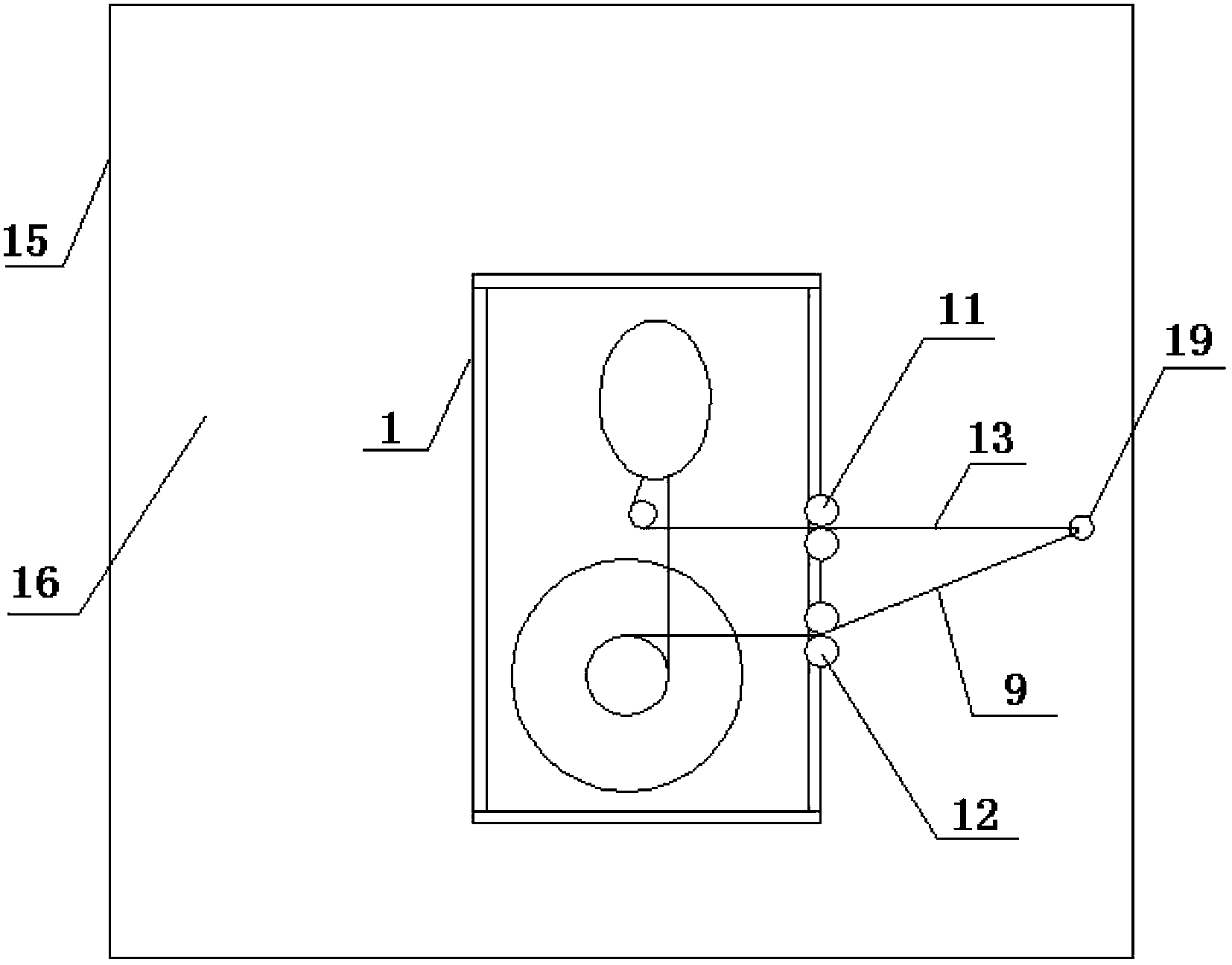 Building with descent control device