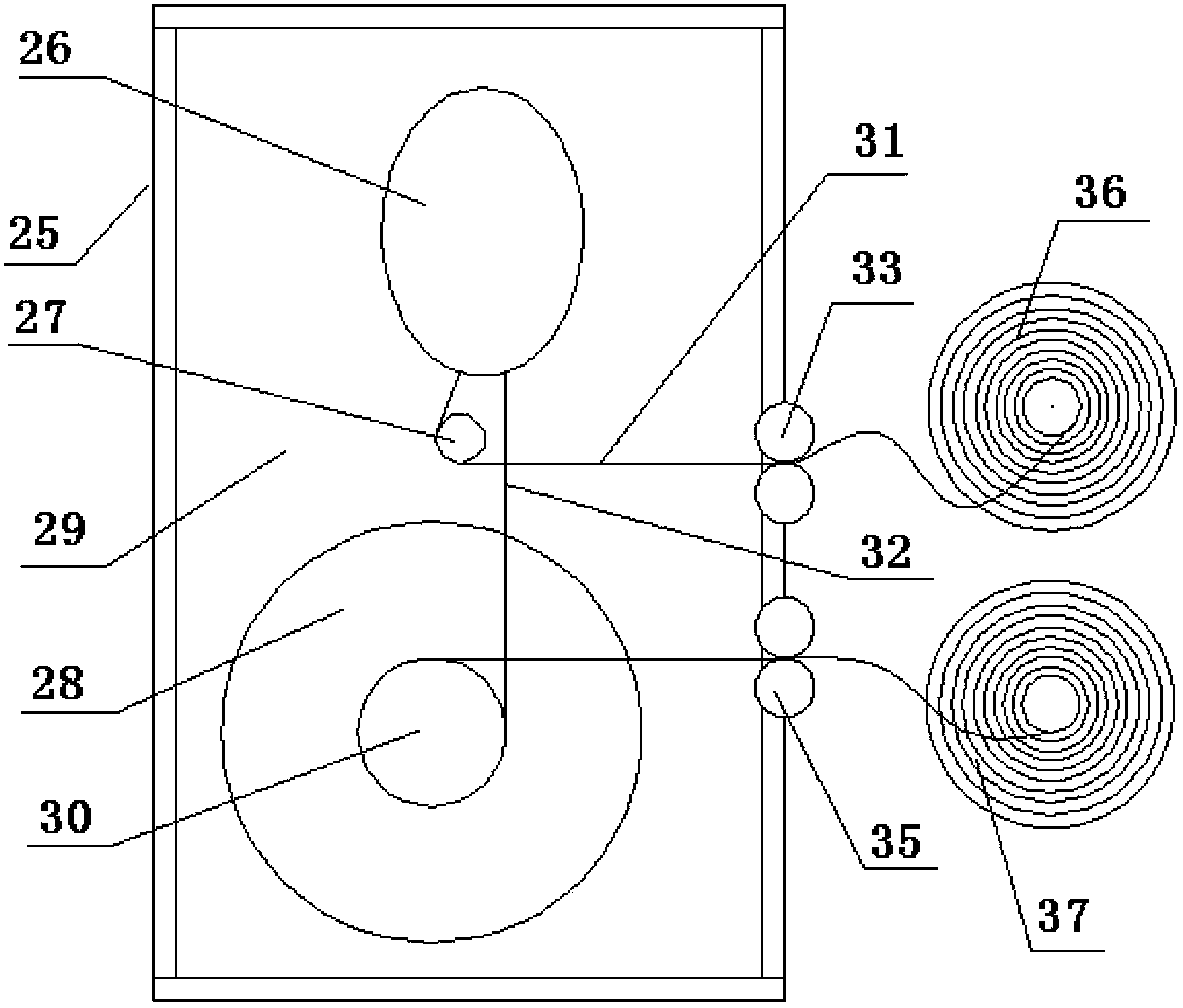 Building with descent control device