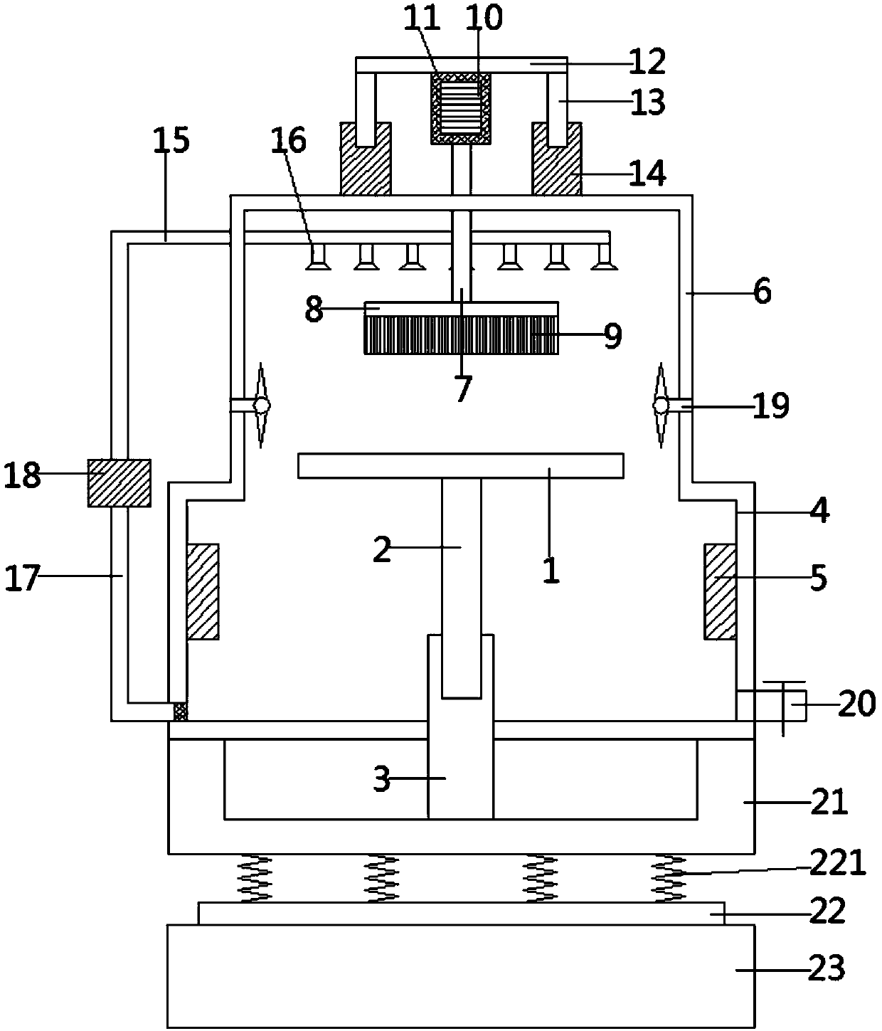 Cleaning device for gear machining