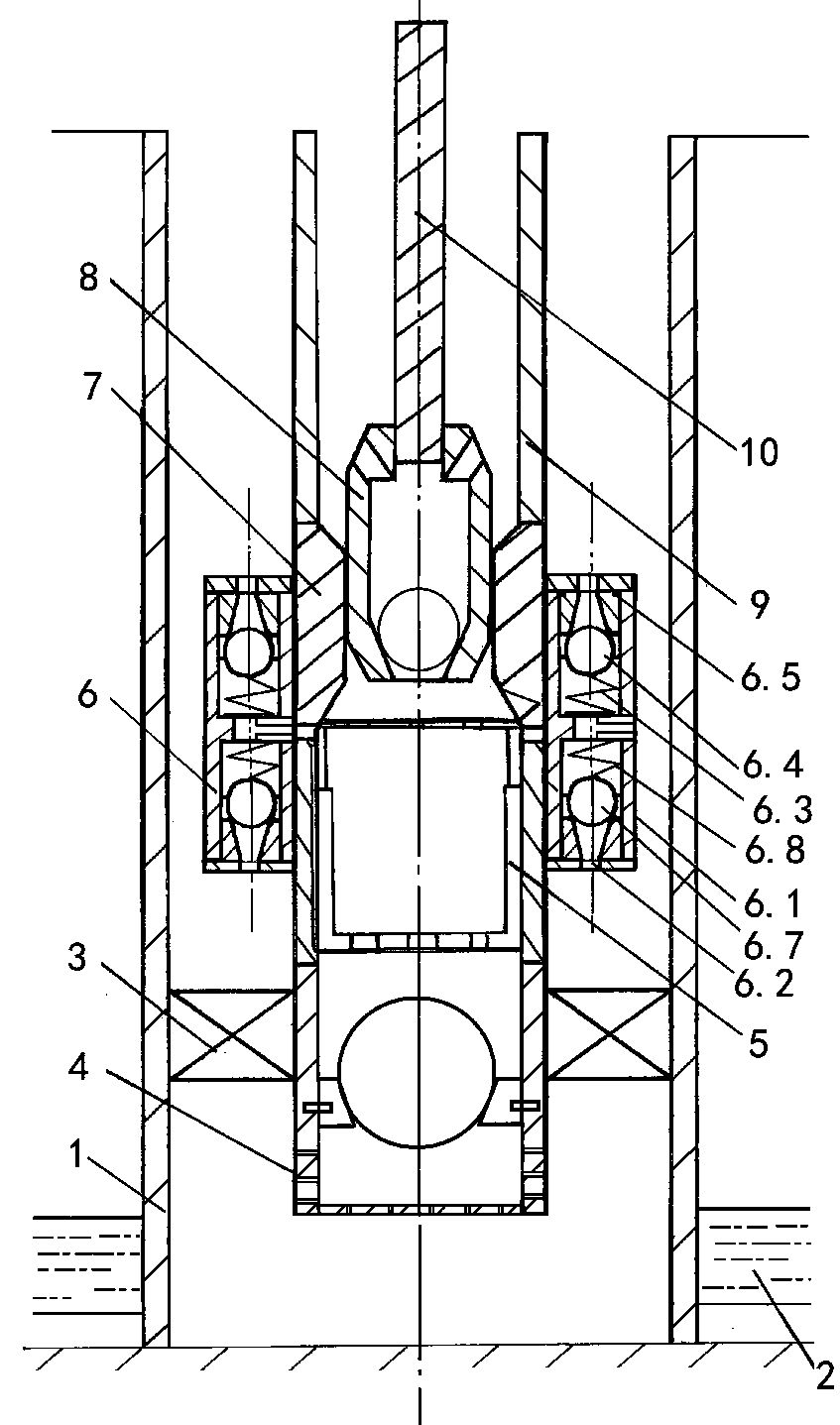 Gas-liquid mixed injection device used for thickened oil double injecting and thin extracting