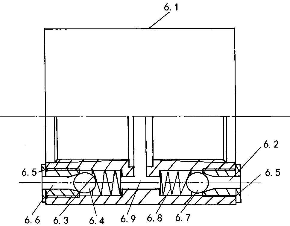 Gas-liquid mixed injection device used for thickened oil double injecting and thin extracting