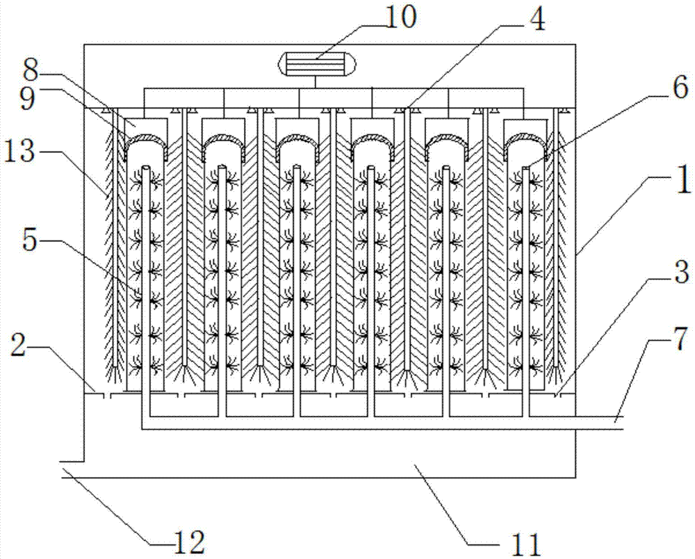 Efficient test tube cleaning device