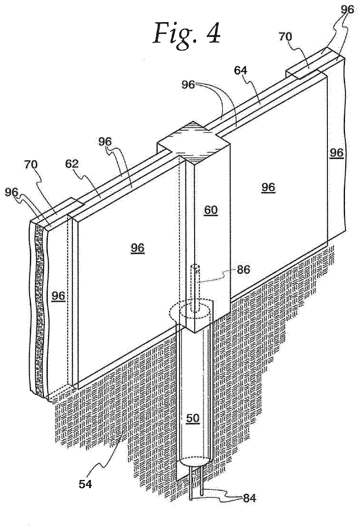 Noise attenuating barrier and method of installing same