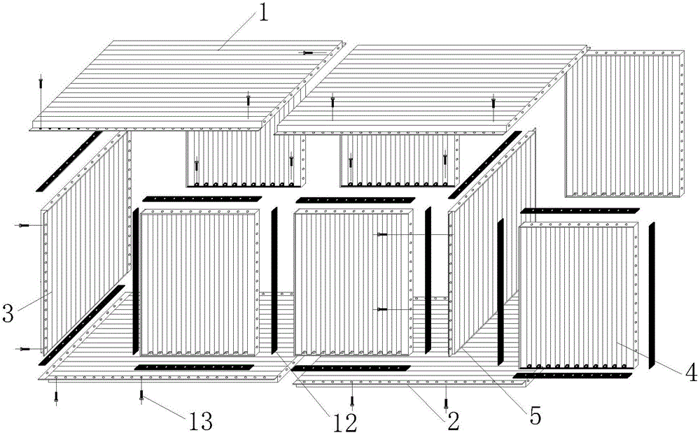 Combined type integrated sewage treatment device and mounting method