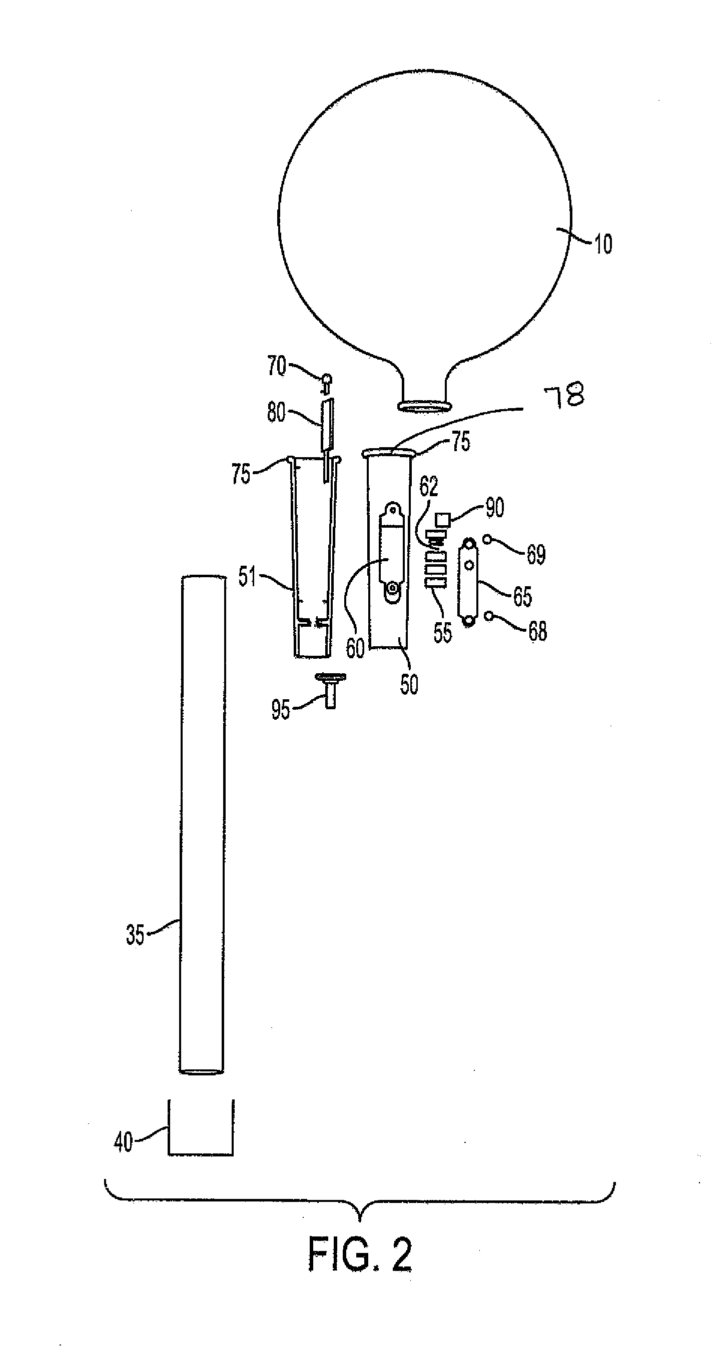 Balloon Inflation, Illumination and Holding Device