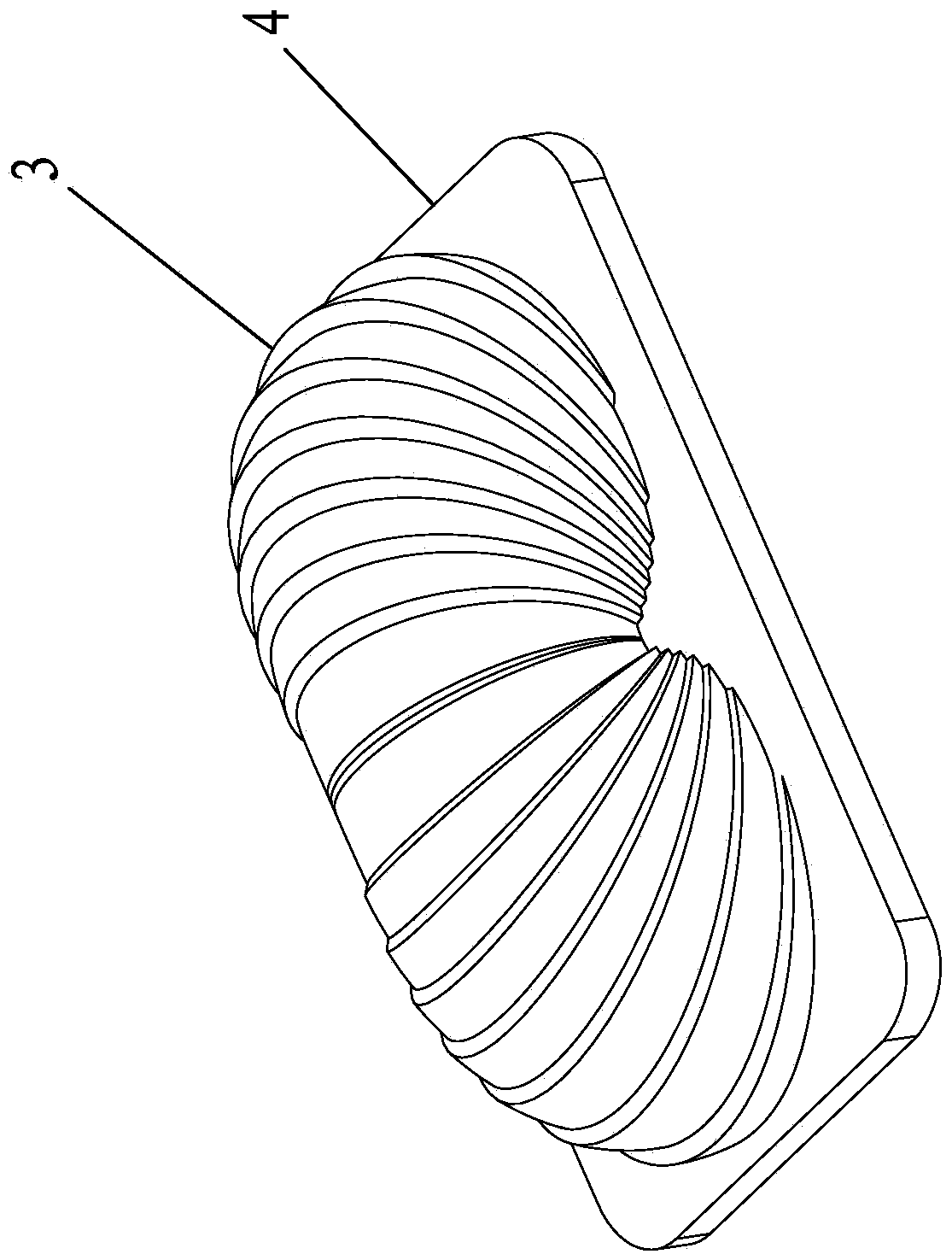 An asymmetric led street light lens