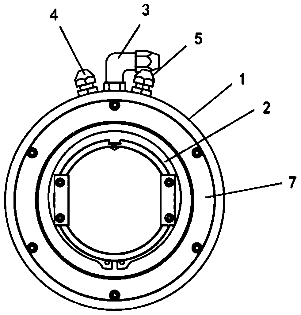 Water-cooling rotary air inlet device