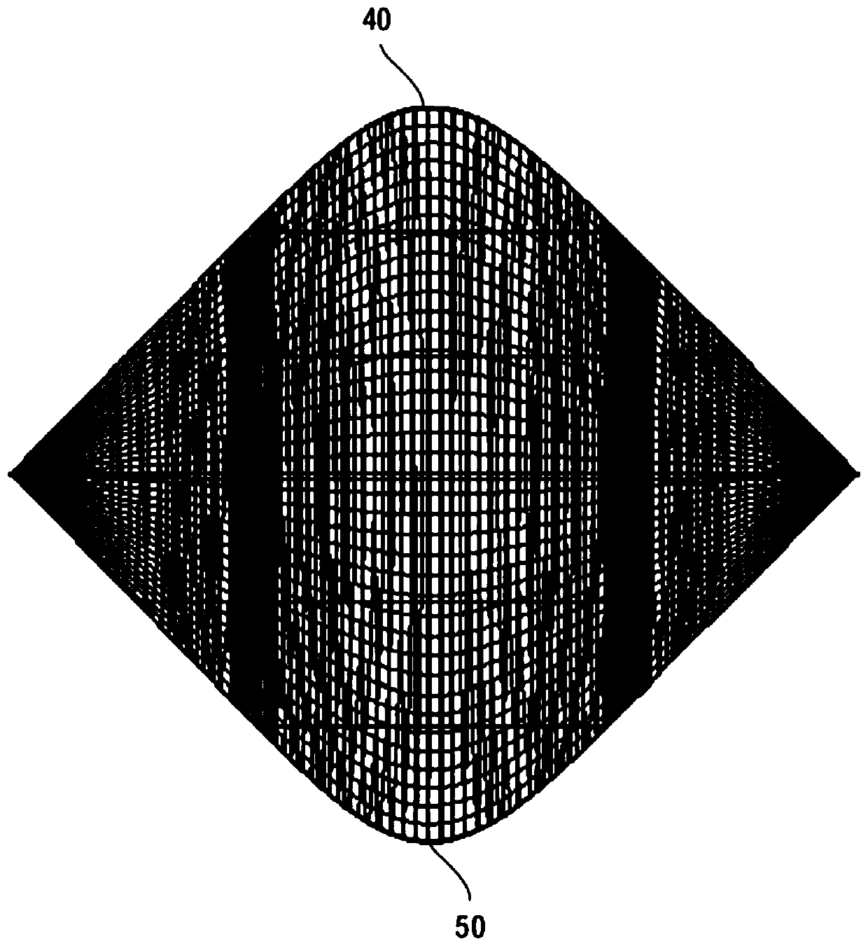 A carrier for testing the lateral radar cross section of the antenna