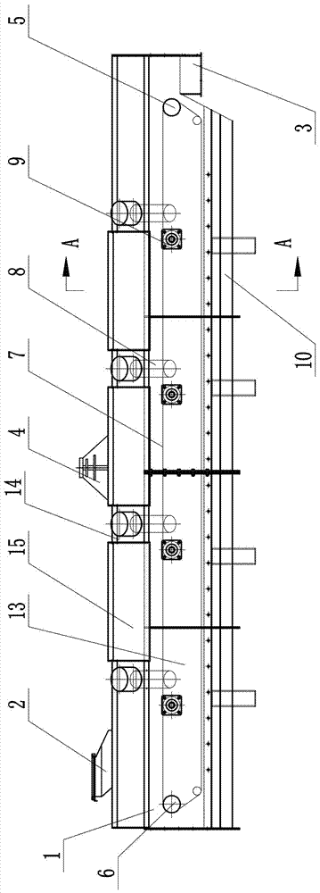 Closed three-roller air-cushion conveyor