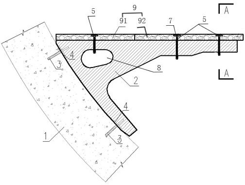 A rail transit evacuation platform that can resist high wind pressure