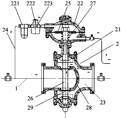 A positive blowing air supply system for a bottle making machine