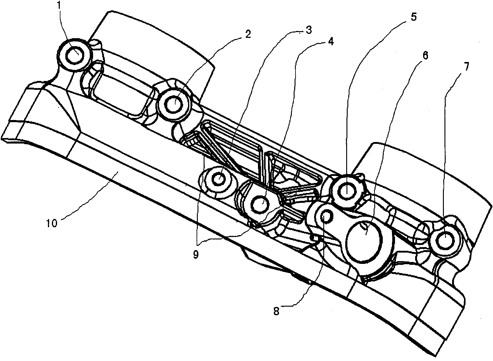 Connecting structure of engine camshaft cover and cylinder cover