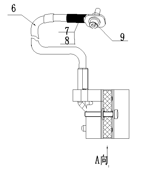 Grounding clamping piece for bellows signal cable