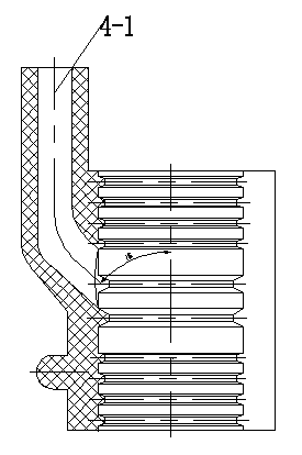 Grounding clamping piece for bellows signal cable