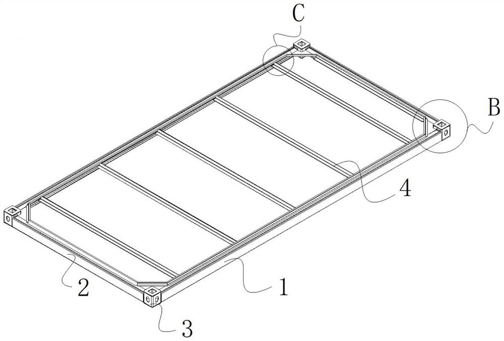 Top assembly framework of multifunctional composite shelter