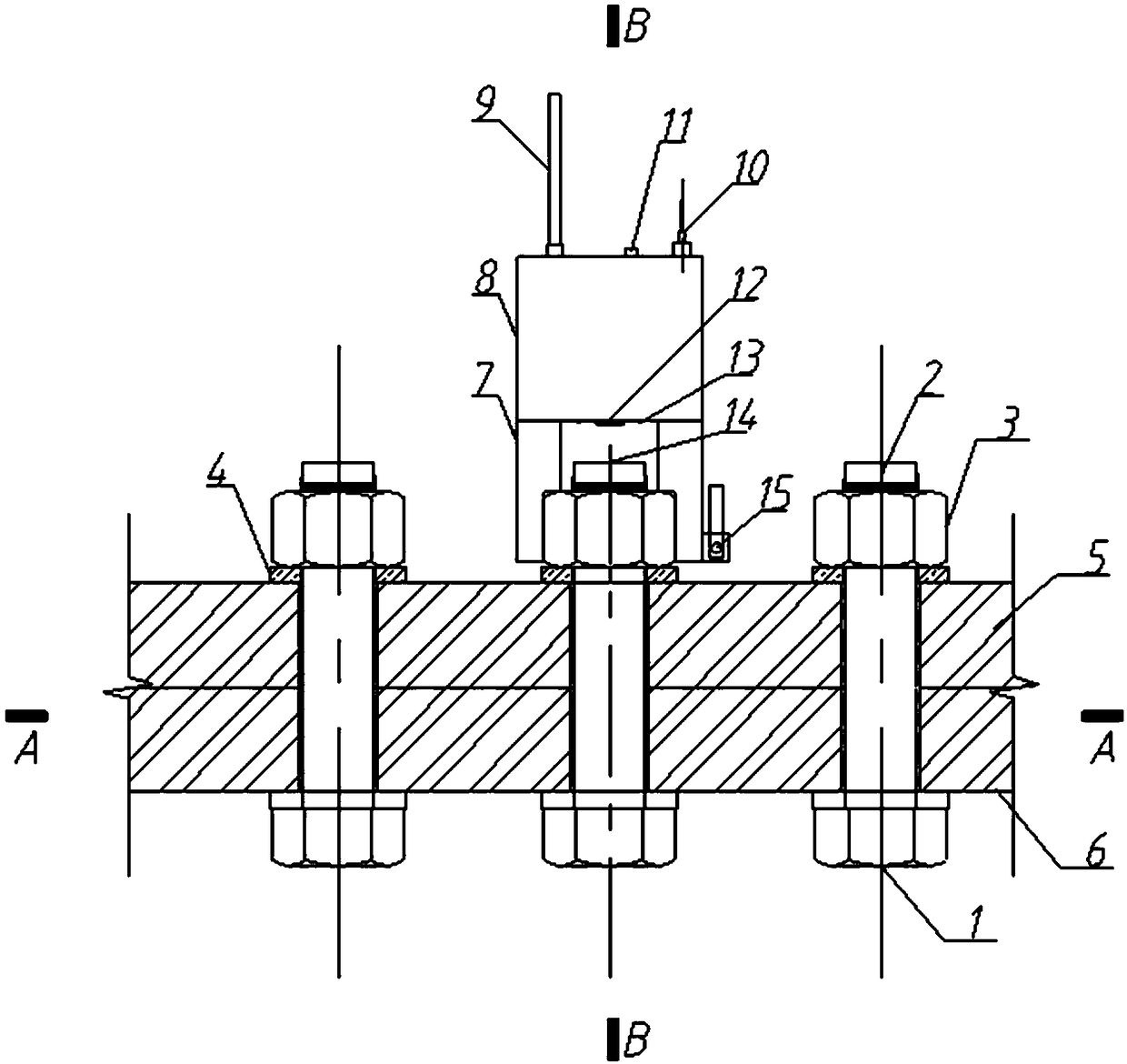 Bolt looseness-prevention early-warning monitoring device