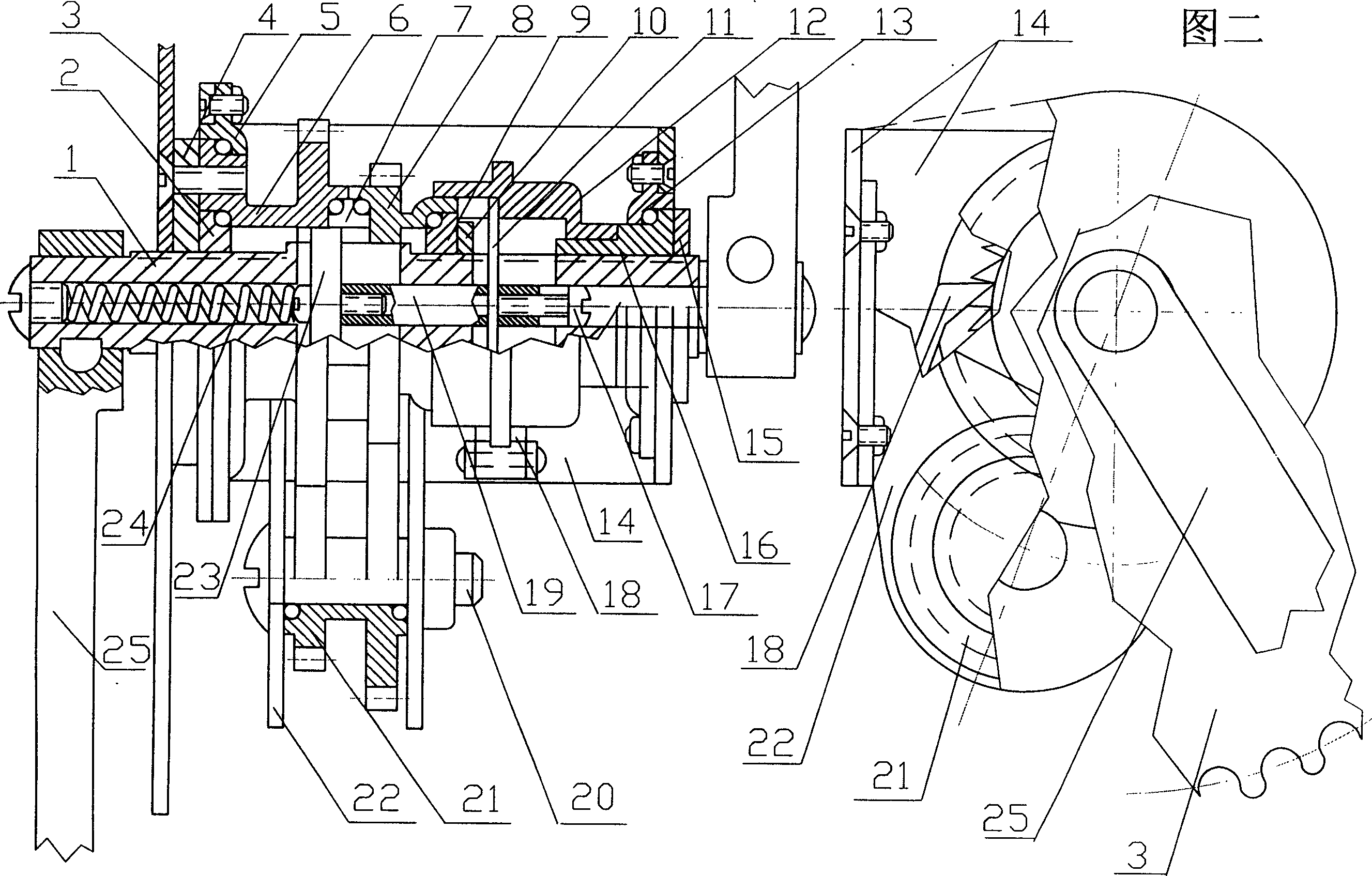 Foot controlled speed changing device for bicycle