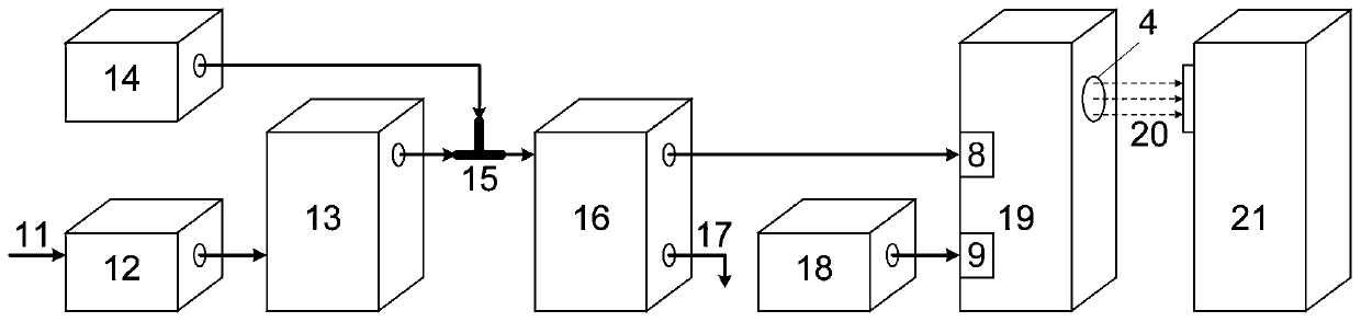 Point discharge micro-plasma atomic emission spectrum analysis device in argon-hydrogen flame