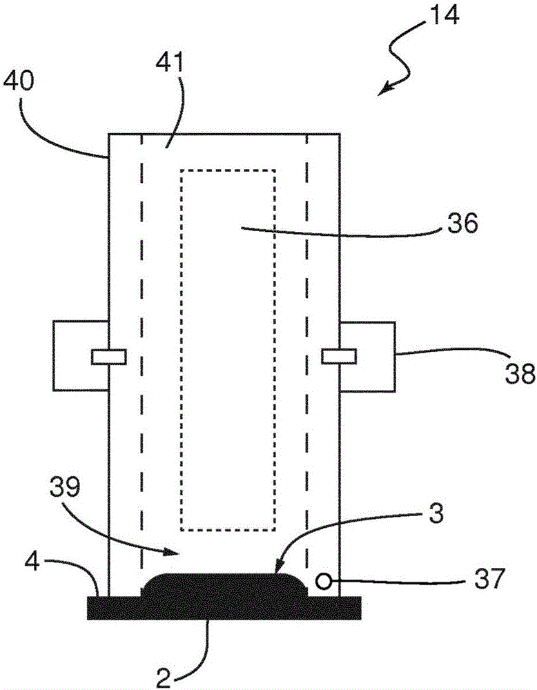 Mounting device for securing a tyre module