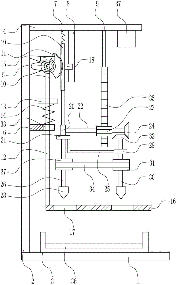 Efficient flip-flop drilling device for producing shoes